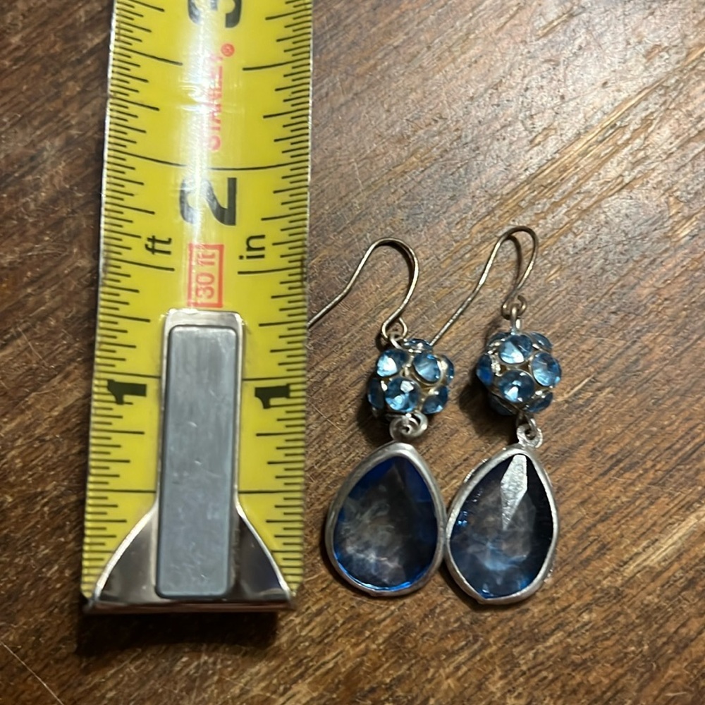 Blue drop earrings
